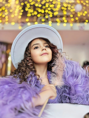 Lavender Wonderland Fur Coat