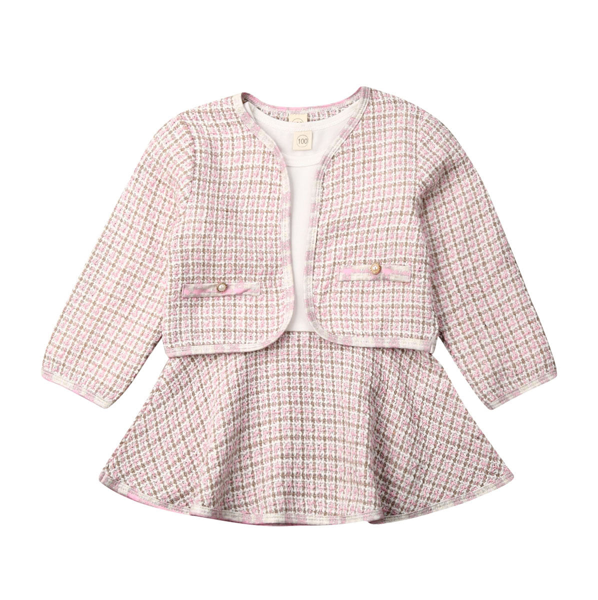 Pink Iconic Doll Tweed Set