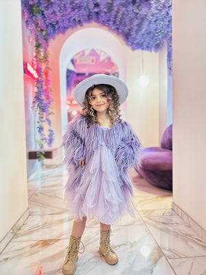 Lavender Wonderland Fur Coat