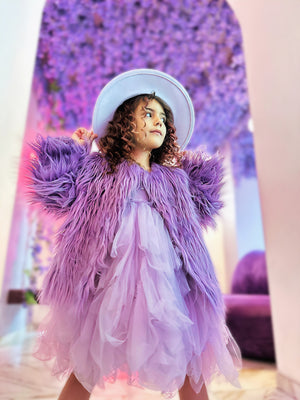 Lavender Wonderland Fur Coat