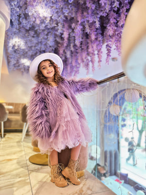 Lavender Wonderland Fur Coat