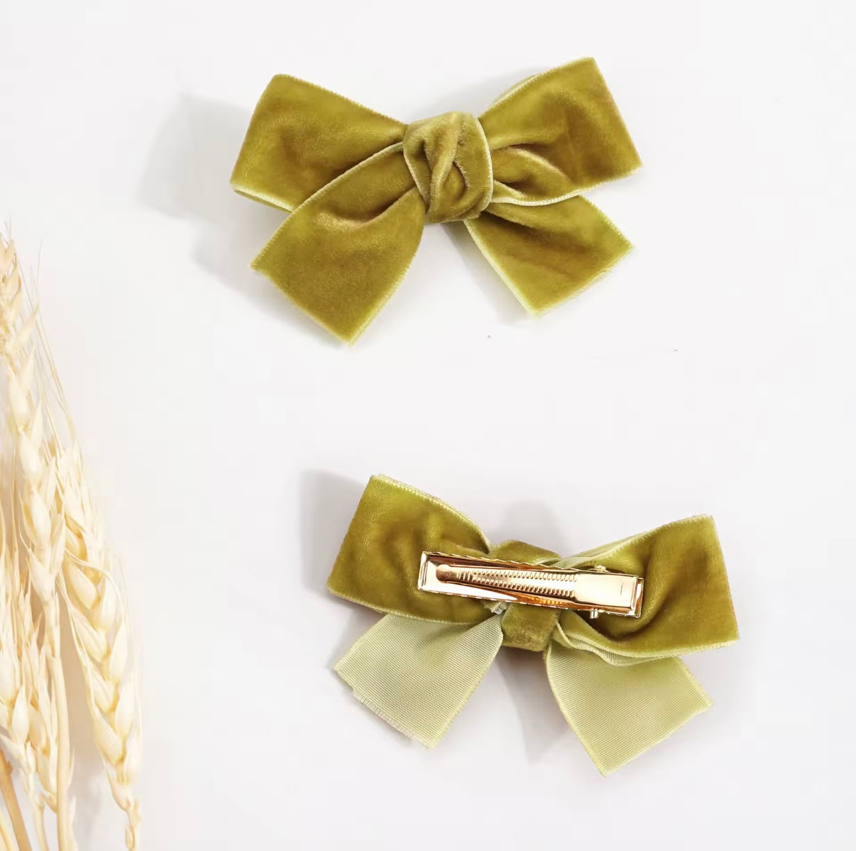 Velvet Dreams Mini Hair Bow Clip Set