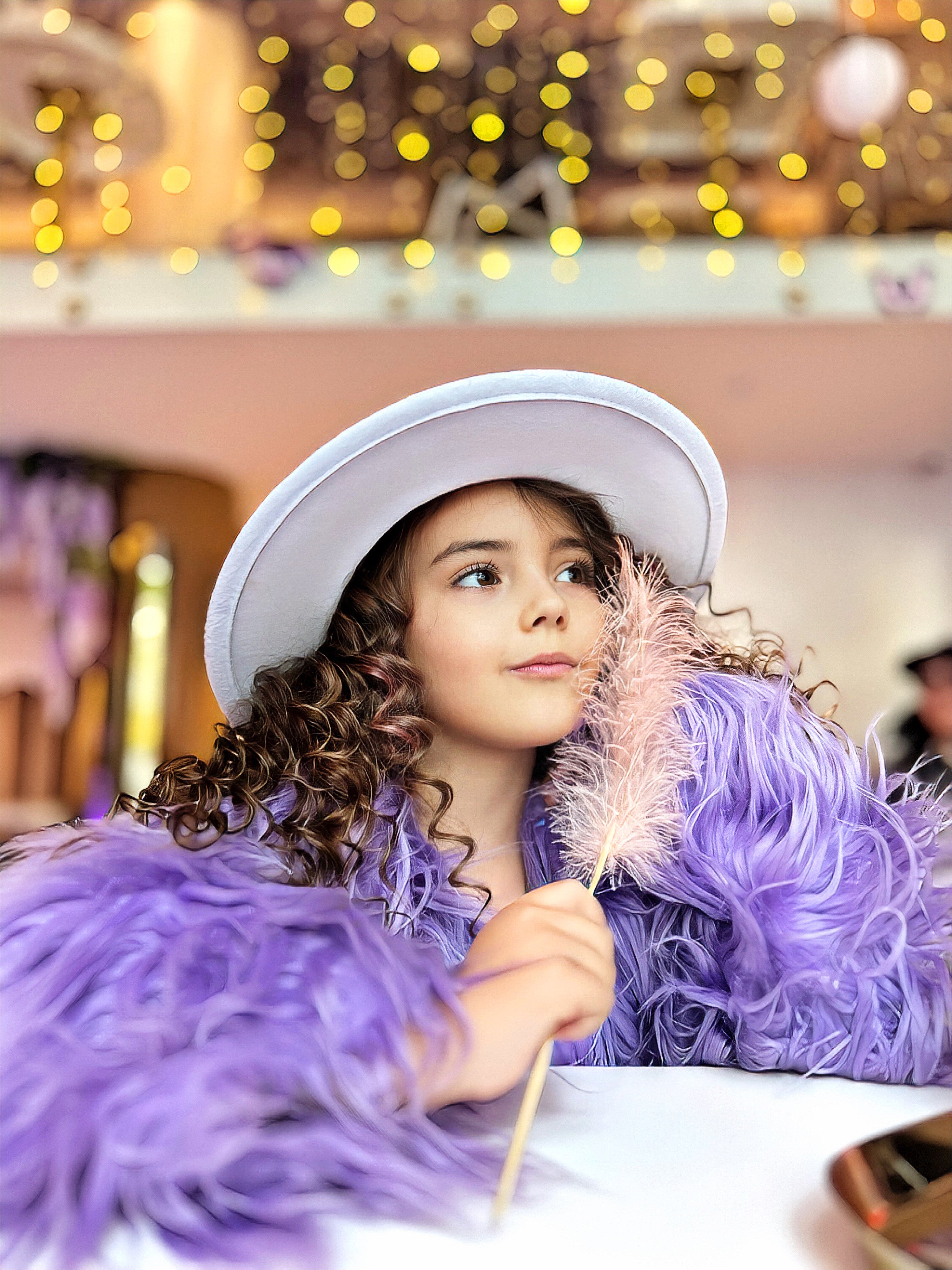 Lavender Wonderland Fur Coat