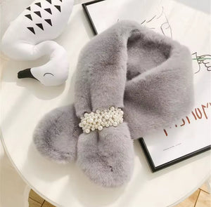 Luxe Pearl Plush Scarf