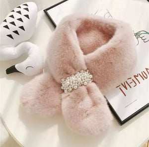 Luxe Pearl Plush Scarf