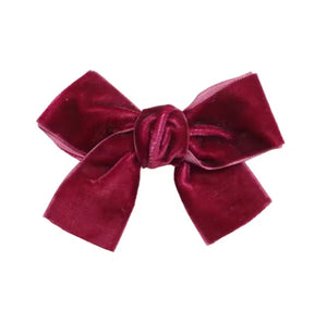 Velvet Dreams Mini Hair Bow Clip Set