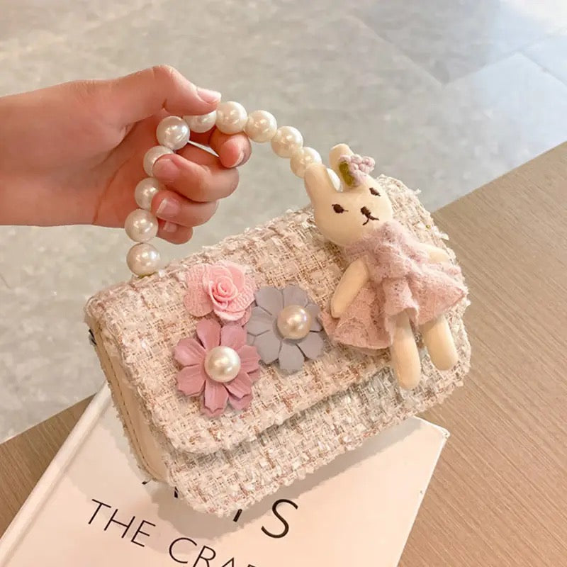 Tweed Bunny Pearl Purse