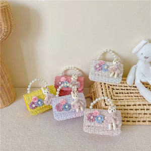 Tweed Bunny Pearl Purse