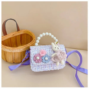 Tweed Bunny Pearl Purse