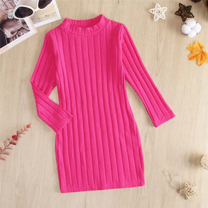 B Girl Ribbed Sweatshirt Dress