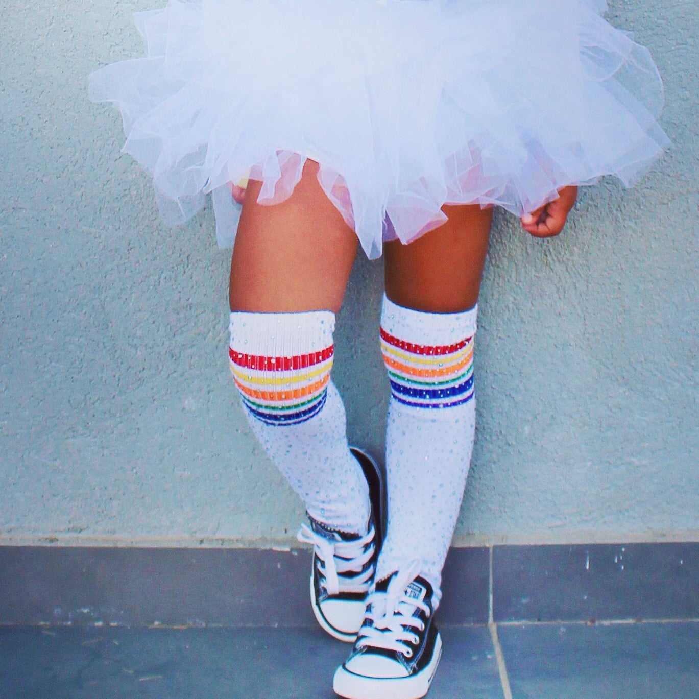 Bedazzled Rhinestone Knee High Tights KIDS