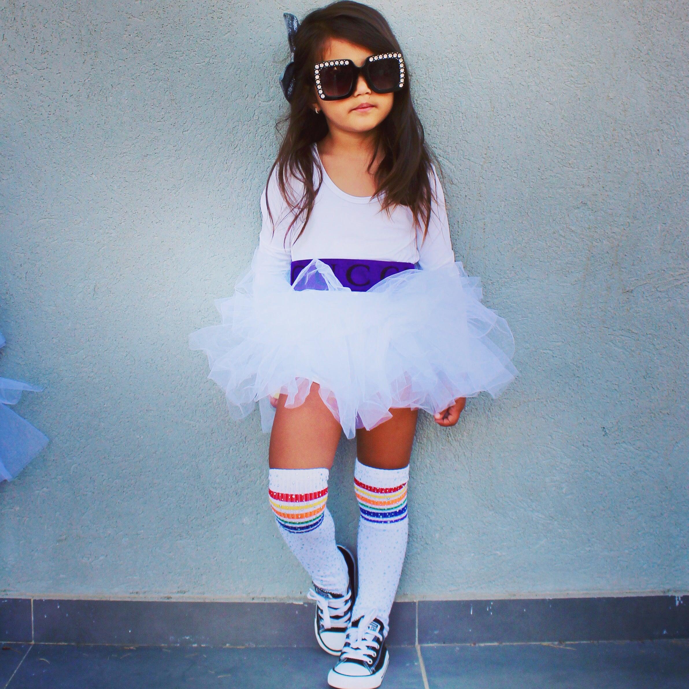 Bedazzled Rhinestone Knee High Tights KIDS