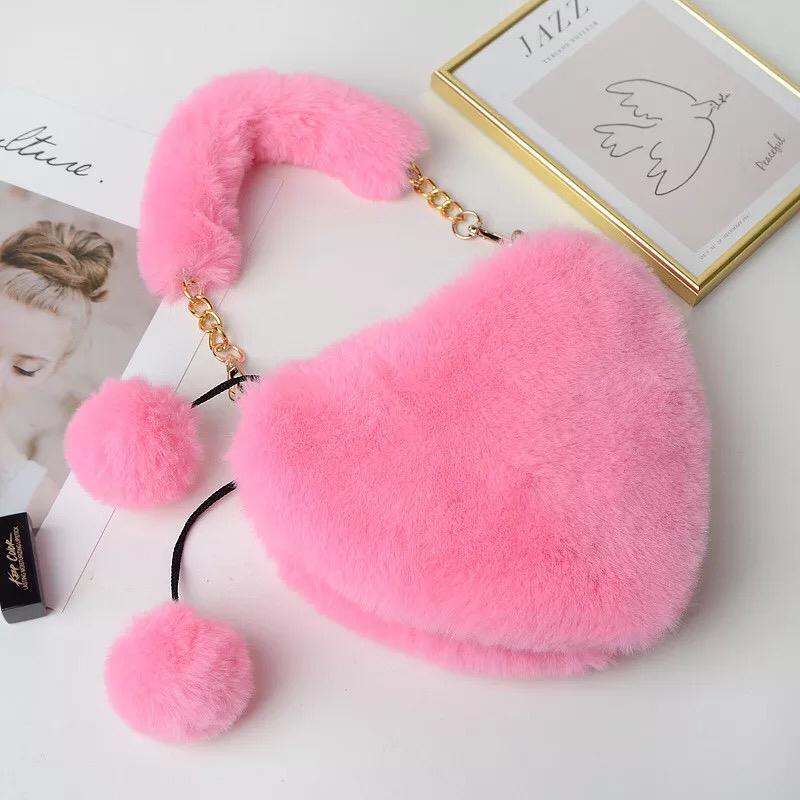 Plush Couture Heart Purse
