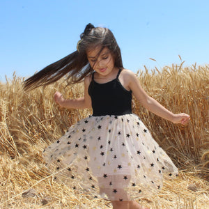 Sequins star tulle dress