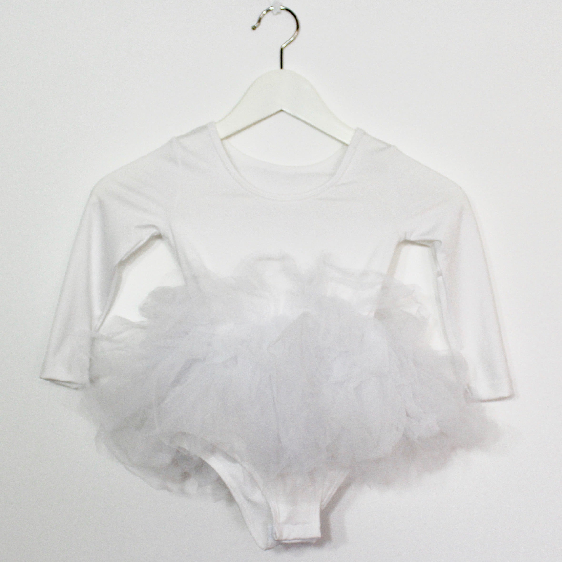 Tutu Dress White Long Sleeve