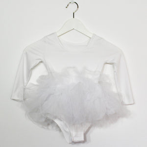 Tutu Dress White Long Sleeve