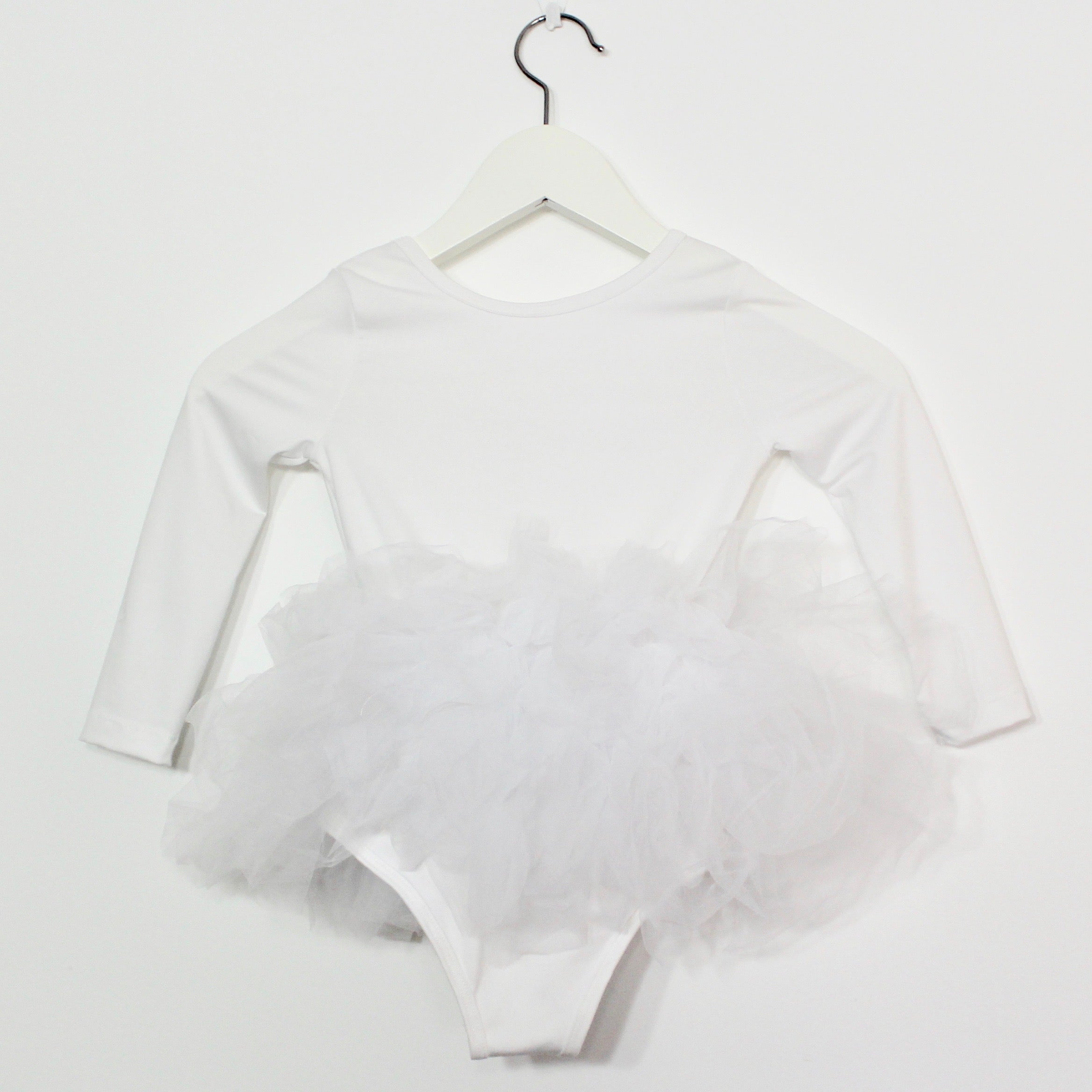 Tutu Dress White Long Sleeve