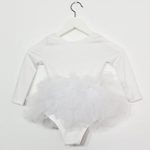 Tutu Dress White Long Sleeve