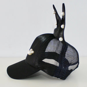 Satin Hat with Bow Pink