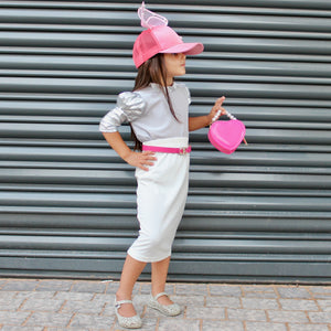 Satin Hat with Bow Pink