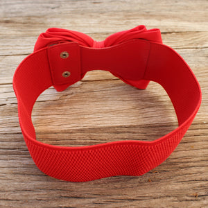 Enchanting Red Bow Belt Women