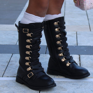 Lace Up Boot Black