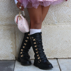 Lace Up Boot Black