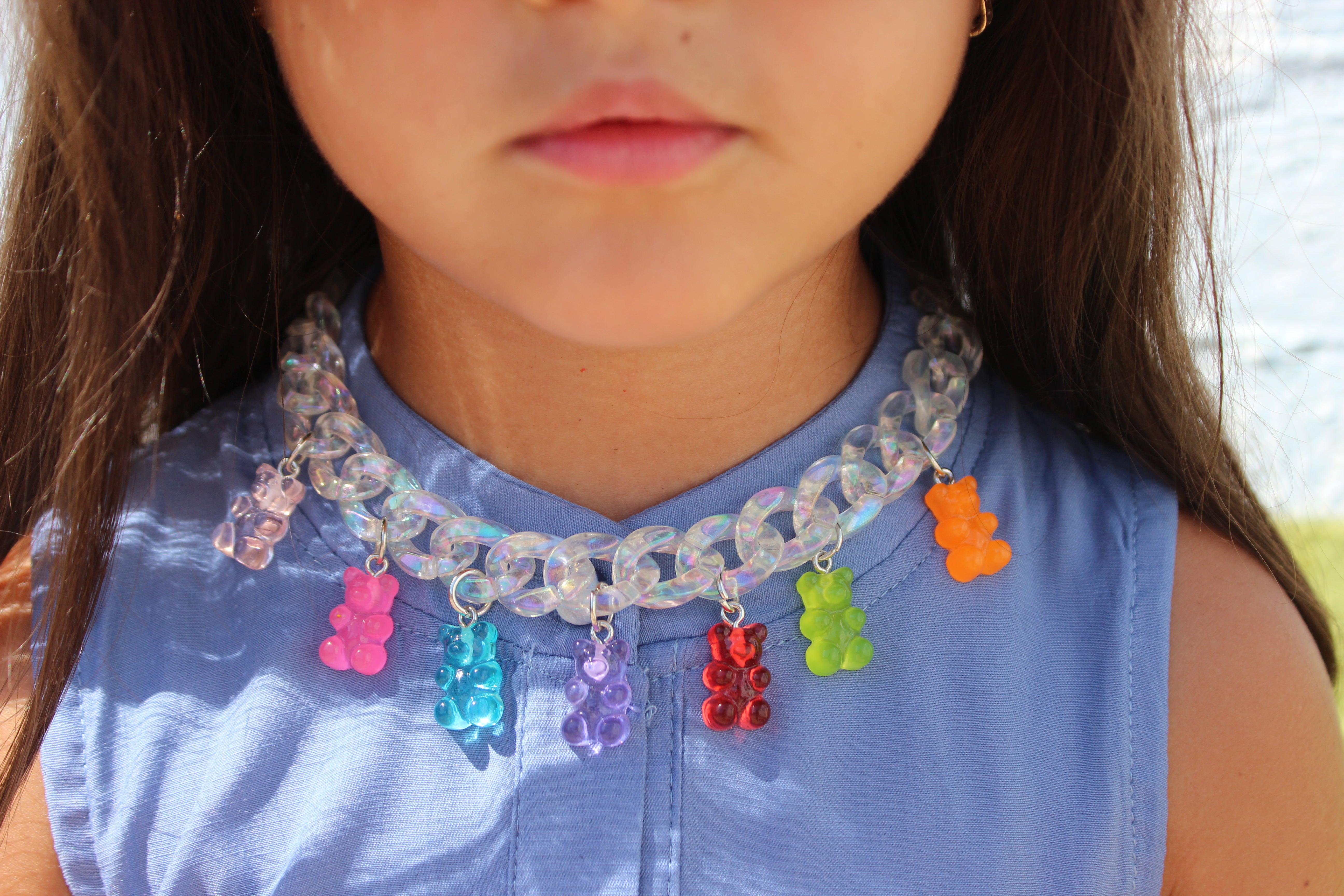 Ice Ice Baby Rainbow Bears Choker Necklace