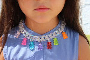 Ice Ice Baby Rainbow Bears Choker Necklace