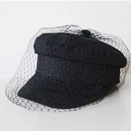 Denim Lace Hat