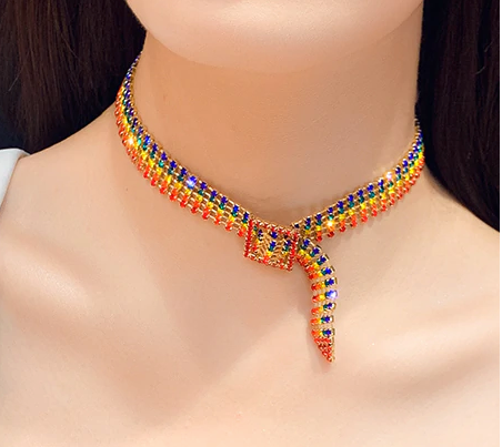 Bling Rhinestone Choker Necklace