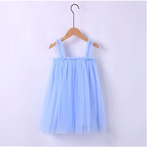 Blue tulle dress