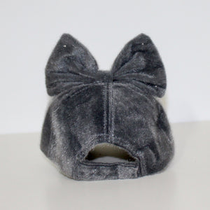 Velvet Hat with Bow