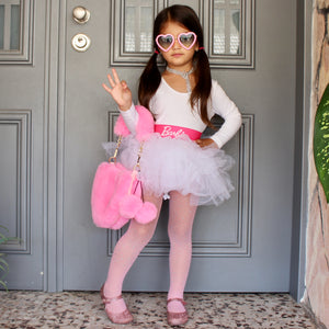 Plush Couture Heart Purse Pink