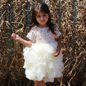 Tweed Ruffle Dress