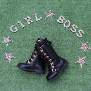 Lace Up Boot Black