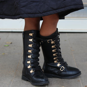 Lace Up Boot Black