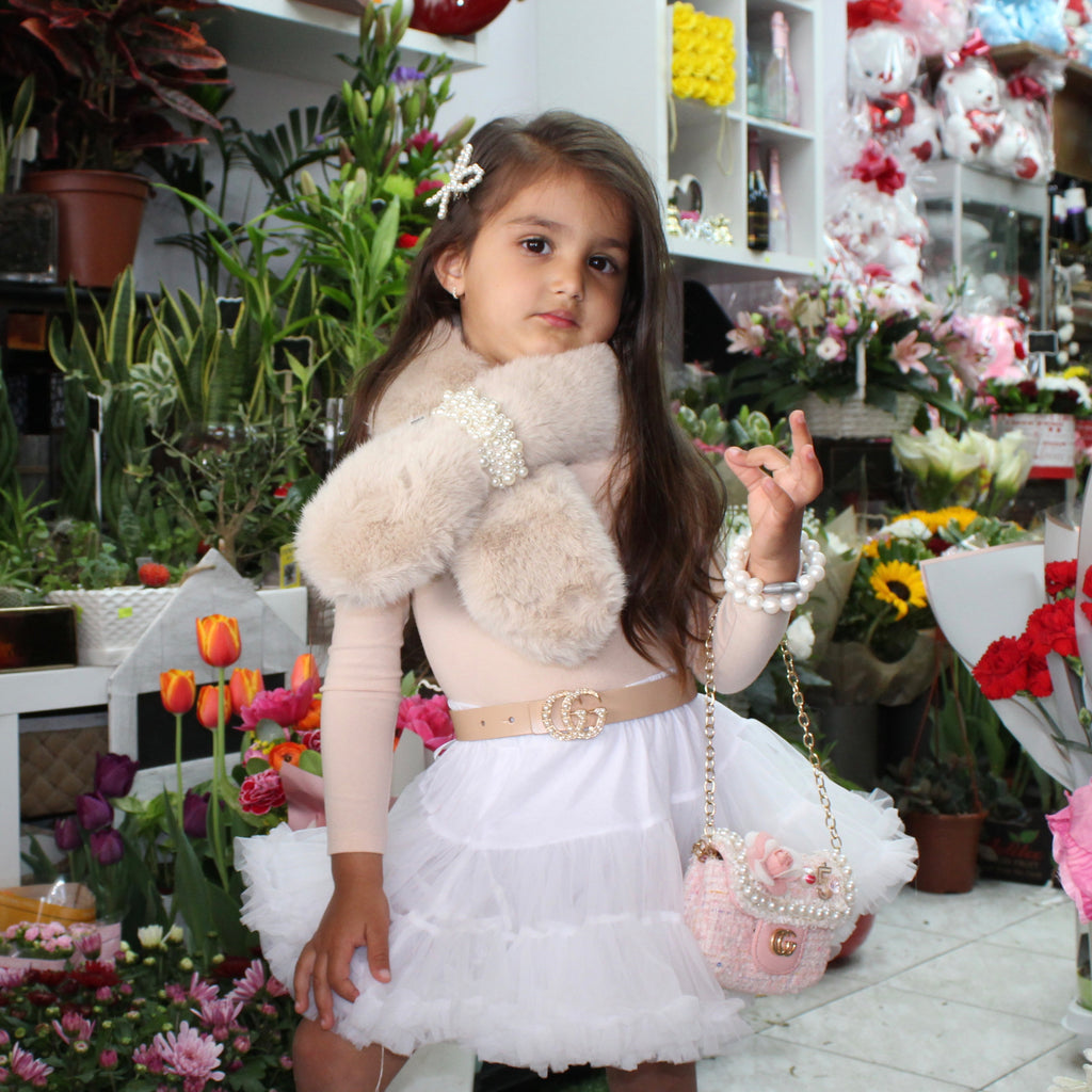 Plush Couture Pearl Fur Collar