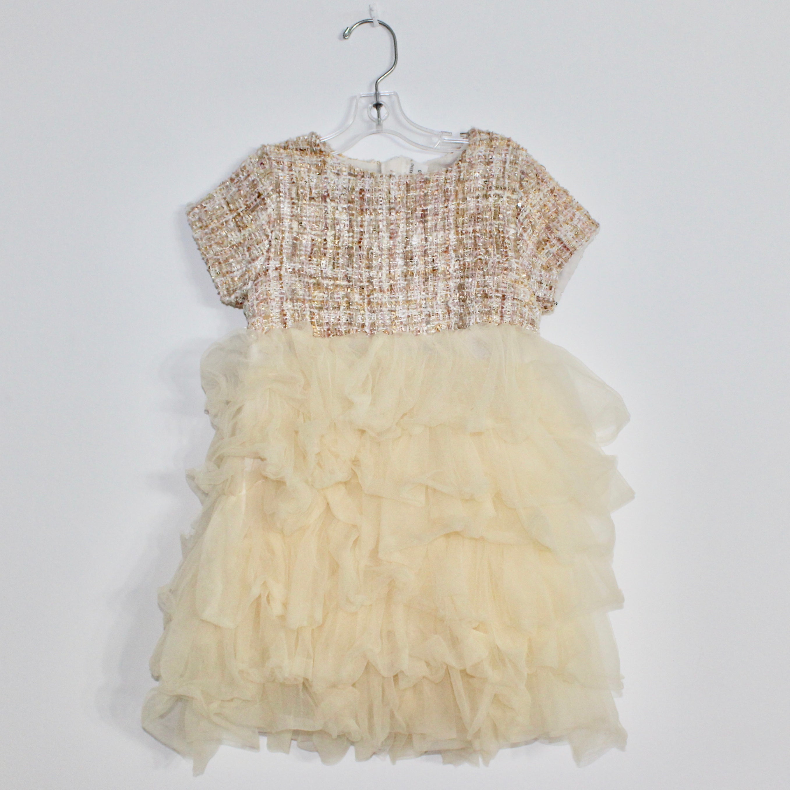 Tweed Ruffle Dress