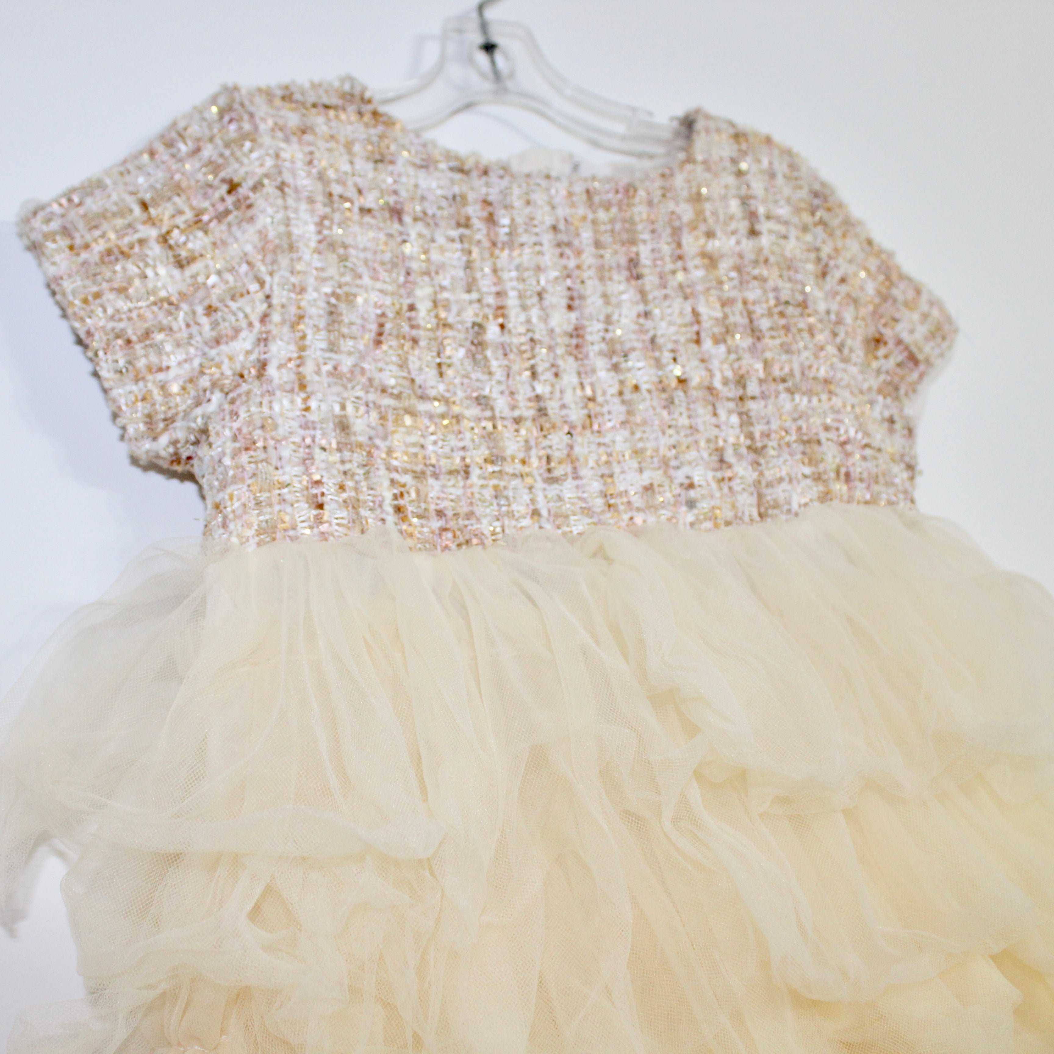 Tweed Ruffle Dress