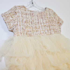 Tweed Ruffle Dress