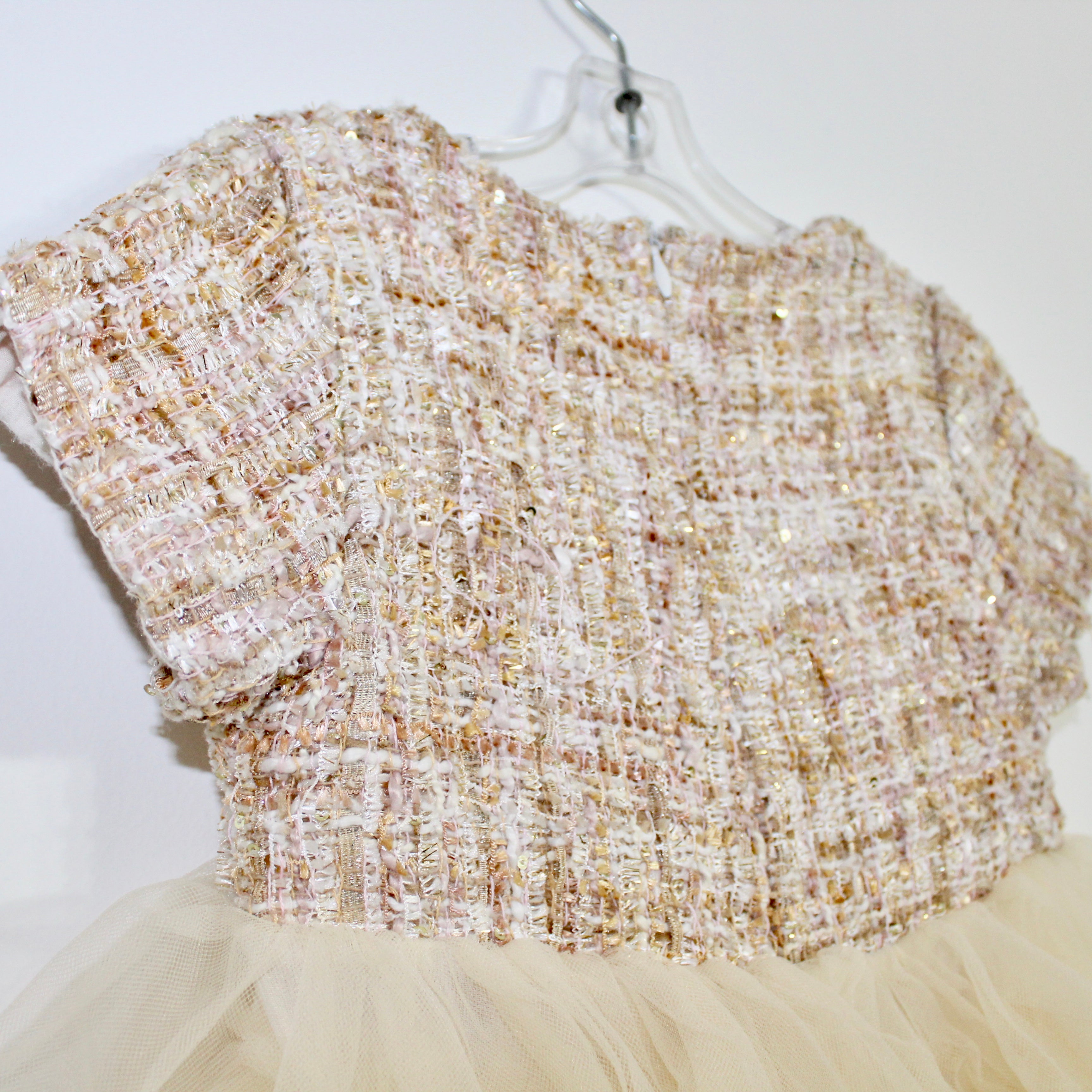 Tweed Ruffle Dress