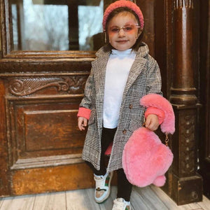 Plush Couture Heart Purse Pink