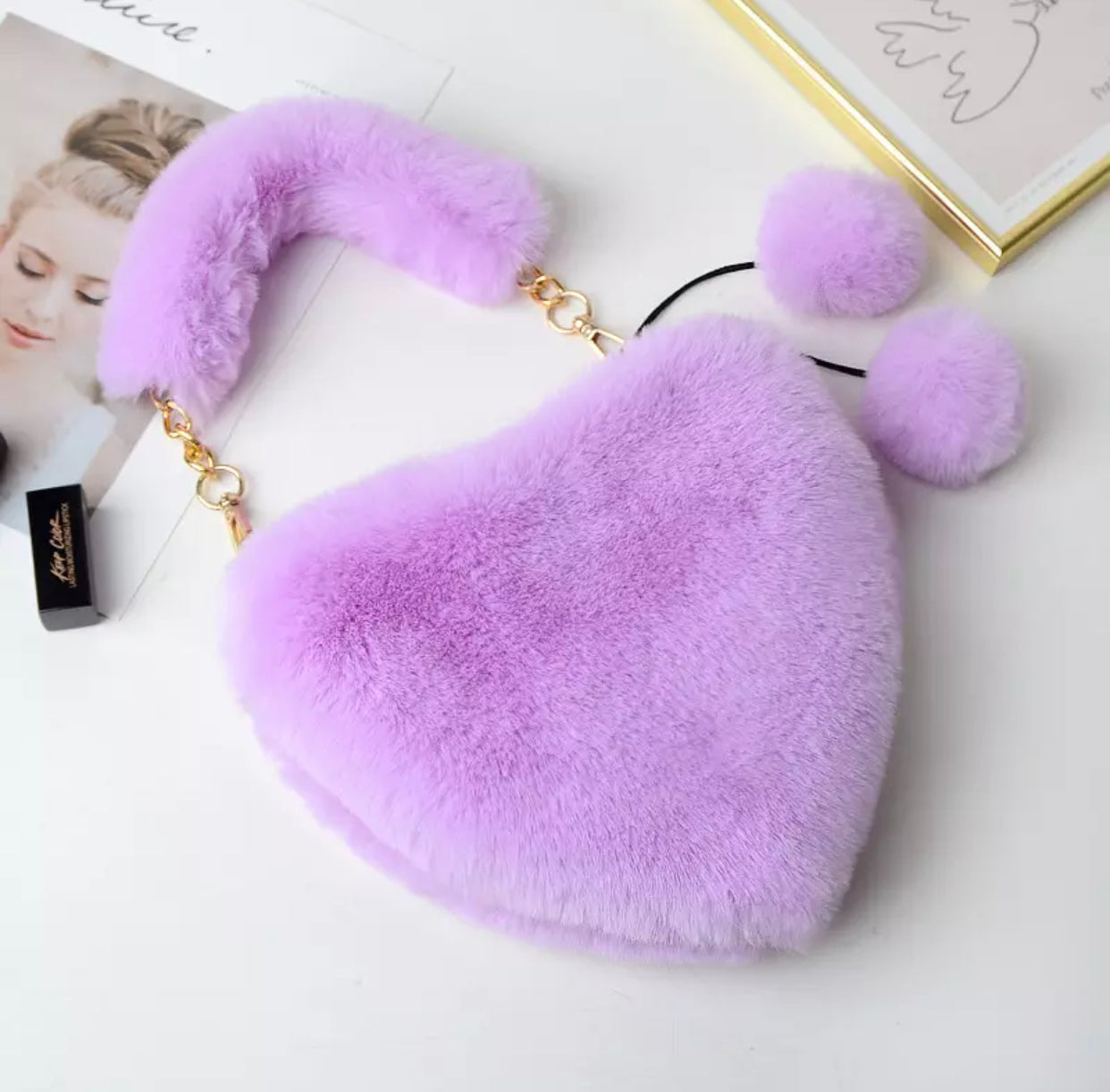Plush Couture Heart Purse
