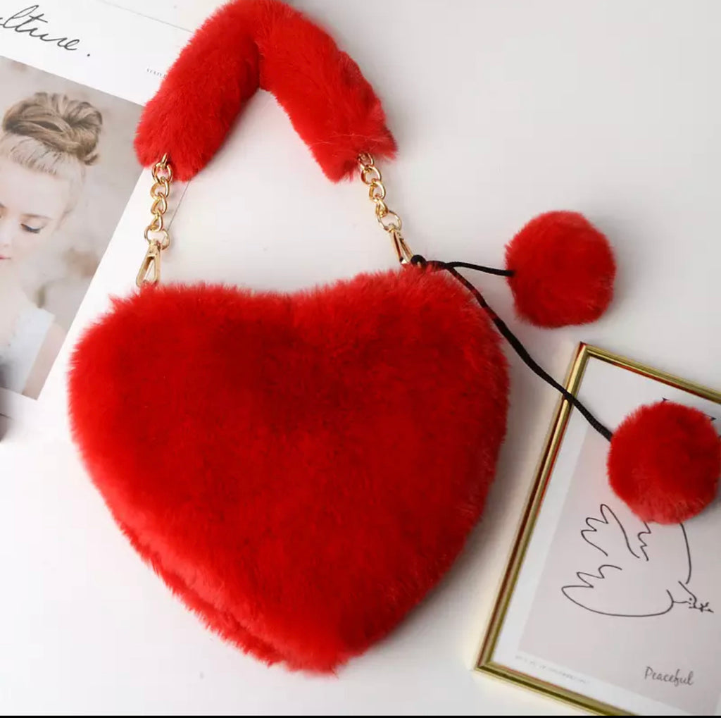 Plush Couture Heart Purse