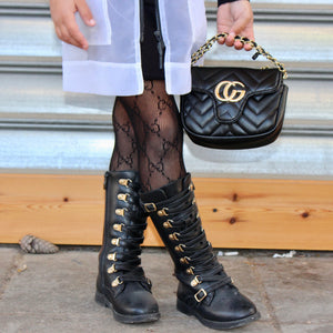 Lace Up Boot Black