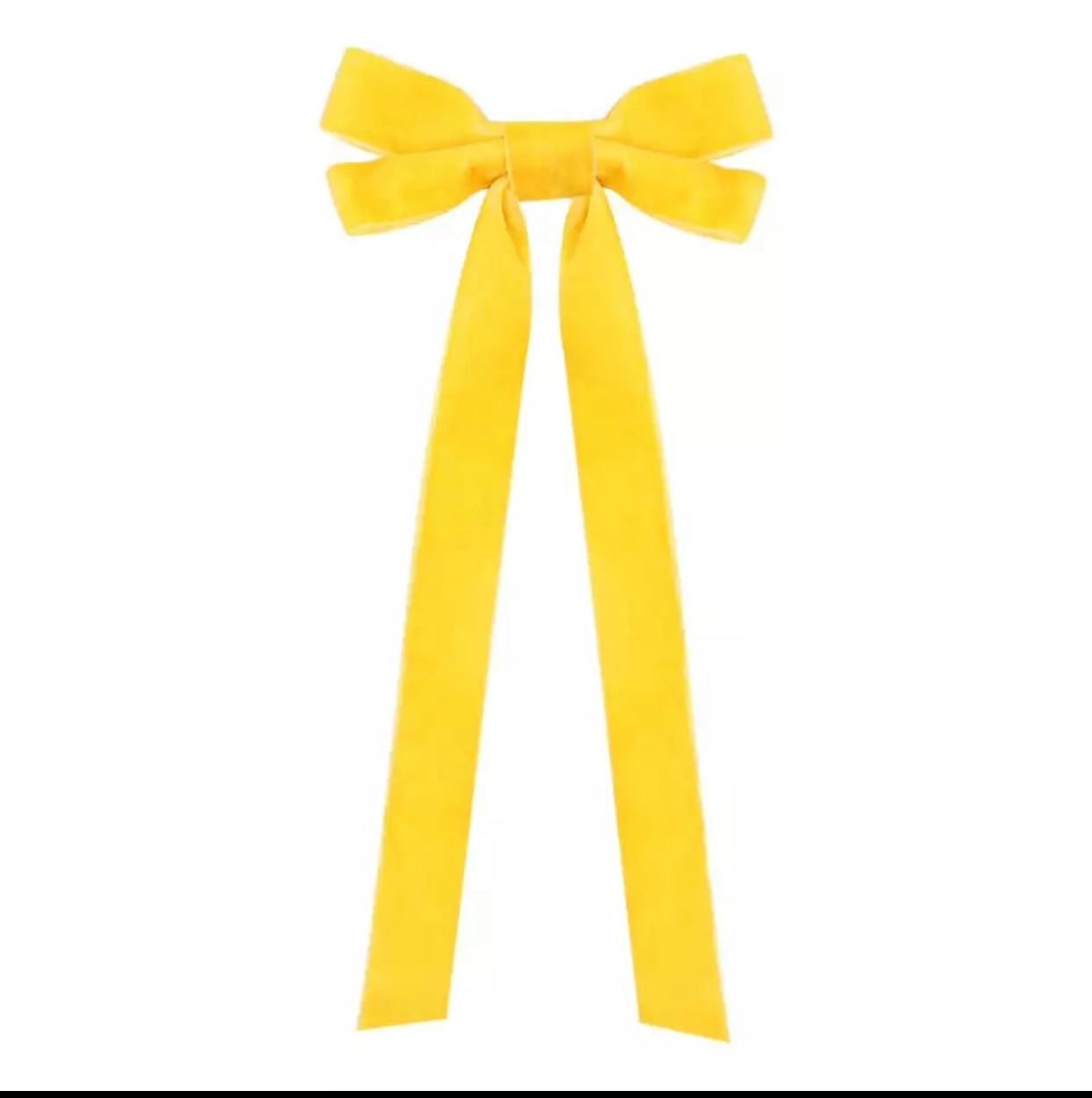 Sunshine Velvet Hair Bow Clips