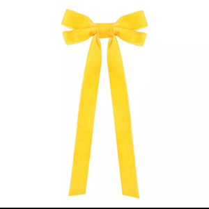 Sunshine Velvet Hair Bow Clips