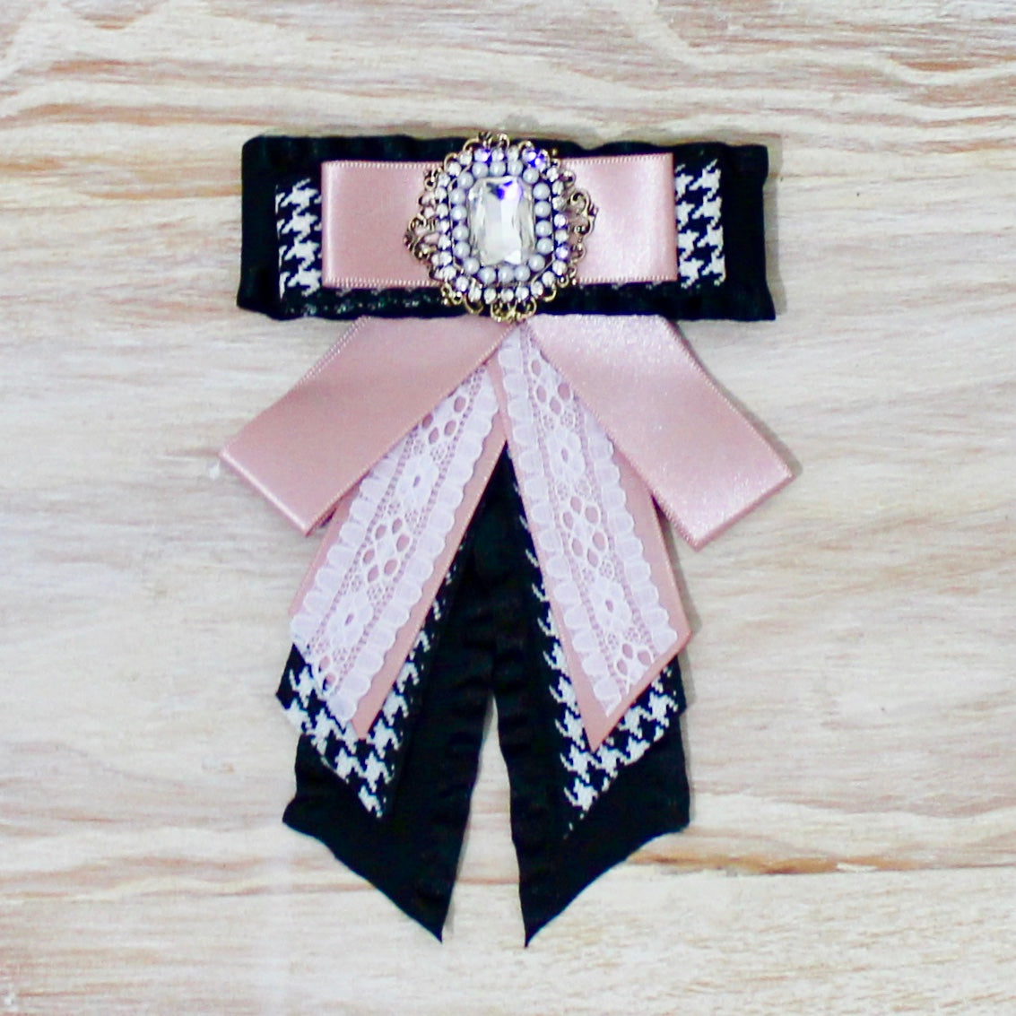 Luxury Rhinestone Bow Pin