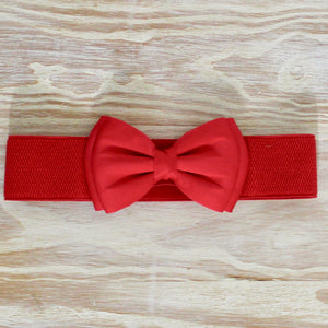 Enchanting Red Bow Belt Women